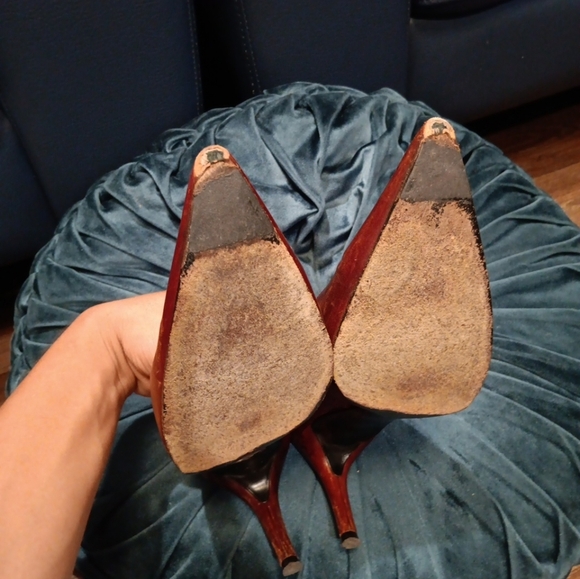 Gucci Vintage Browm Heels Leather Pointed Toe Size 9B  N_ 1012564 0 - Picture 3 of 9